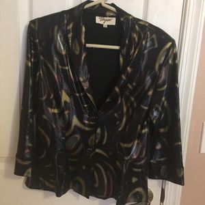 Tatyana NWOT Snakeskin Opalescent Poly Blazer 3/4